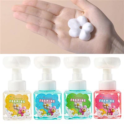 Jabón de manos con sello de flores